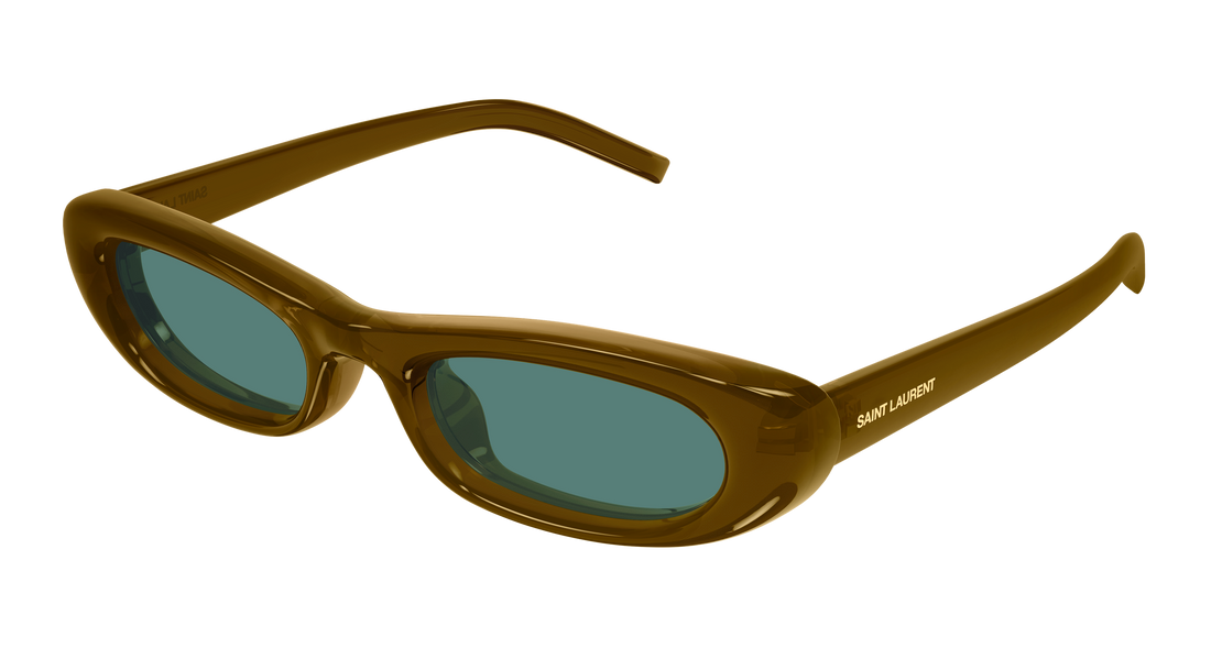 Lunettes de soleil saint laurent sl 557 shade plump 003 marron rectangular / squared femenino taille 53mm - Vue principale