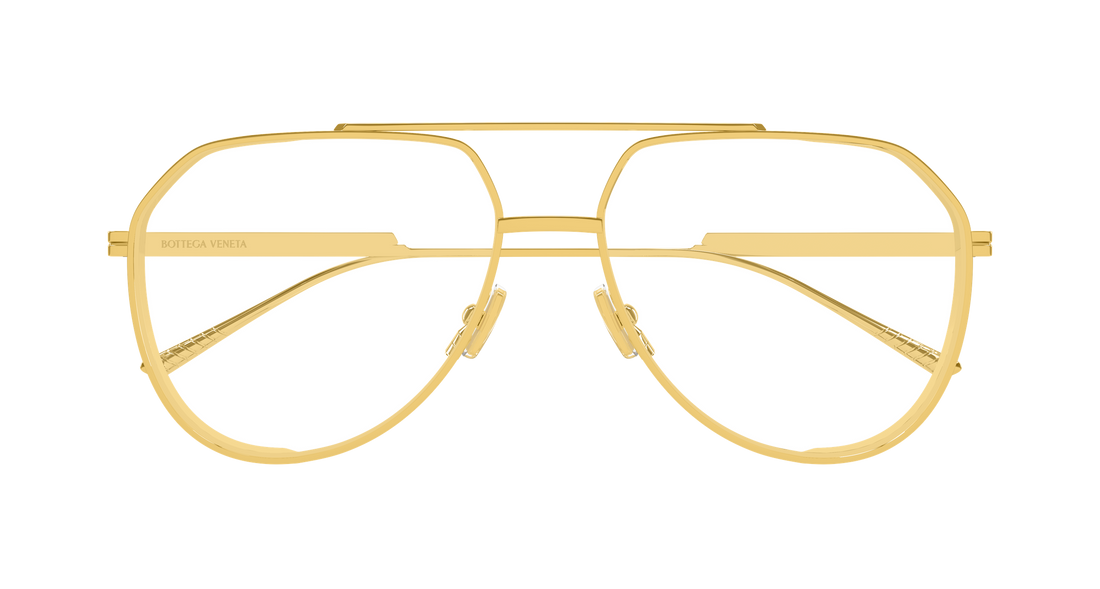 Lunettes de soleil bottega veneta bv1465s 005 dorado pilot/navigator unisex taille 60mm - Vue détaillée