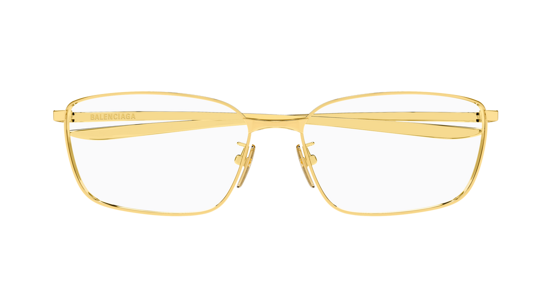 Gafas graduadas balenciaga bb0497oa 002 dorado rectangular / squared masculino talla 60mm - Vista de detalle