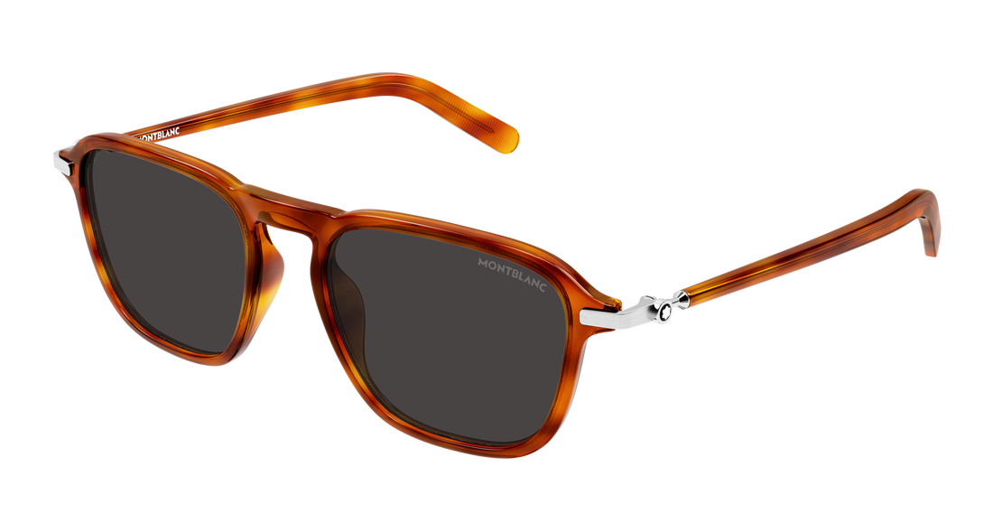 Sunčane naočale montblanc mb0498s 004 havana pilot/navigator masculino veličina 52mm - Glavni prikaz