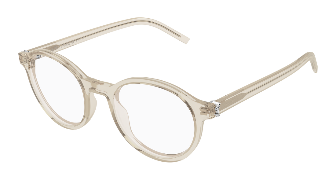 Dioptrijske naočale saint laurent sl m163 004 beige round/oval/panthos unisex veličina 50mm - Glavni prikaz