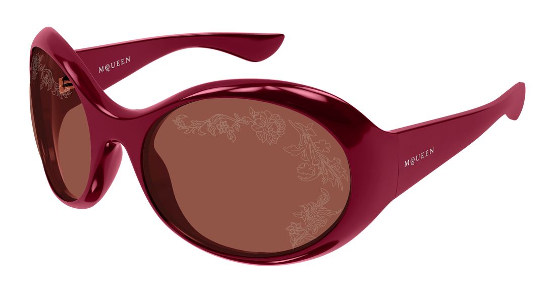 Sunčane naočale alexander mcqueen am0592s 006 rojo round/oval/panthos unisex veličina 65mm - Glavni prikaz