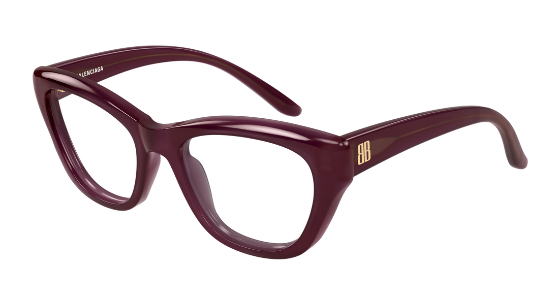Briller balenciaga bb0519o 004 rojo butterfly femenino størrelse 53mm - Hovedvisning