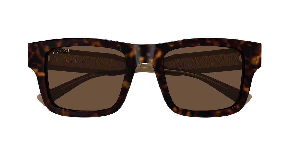 Occhiali da sole gucci gg2072sa 003 havana rectangular / squared masculino taglia 52mm - Vista dettagliata