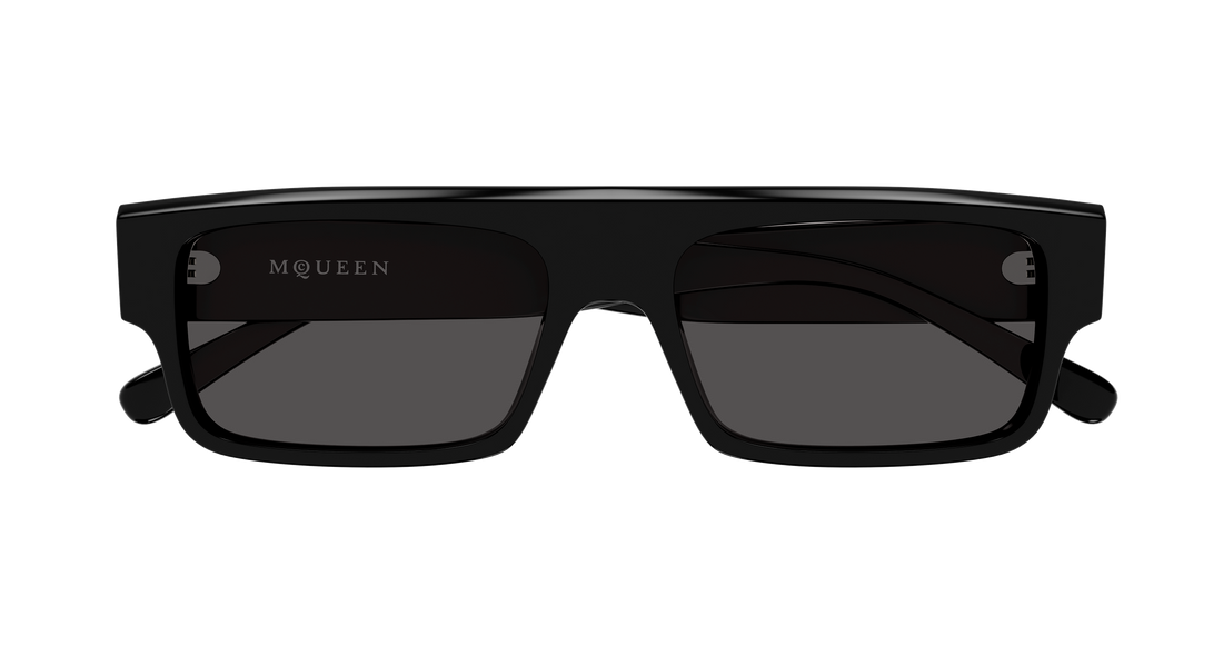 Solbriller alexander mcqueen am0580s 001 negro rectangular / squared masculino størrelse 55mm - Detaljeret visning