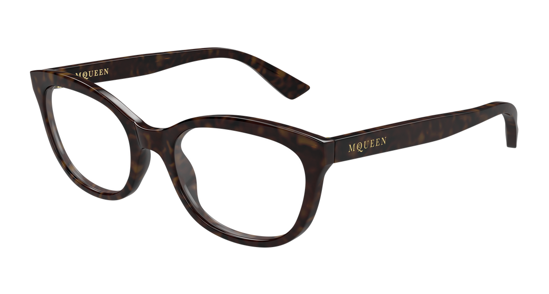 Brillen alexander mcqueen am0569o 002 havana cat eye femenino größe 53mm - Hauptansicht