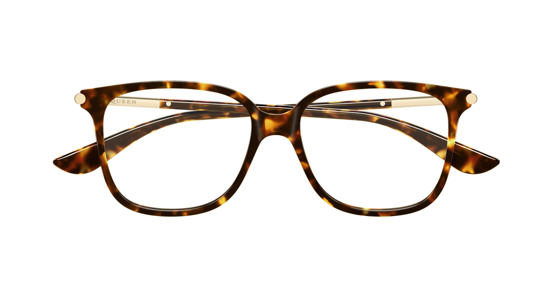 Gafas graduadas alexander mcqueen am0554o 007 havana cat eye femenino talla 53mm - Vista de detalle