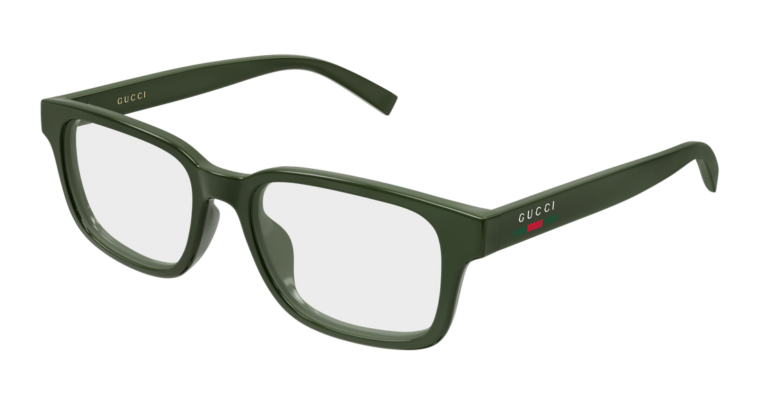 Prescription glasses gucci gg2107ol 008 verde rectangular / squared masculino size 57mm - Main view