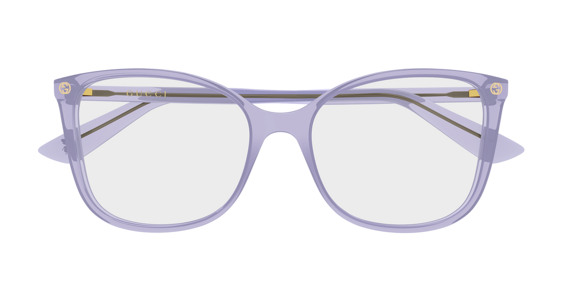 Occhiali da vista gucci gg0026o 027 violeta cat eye femenino taglia 53mm - Vista dettagliata