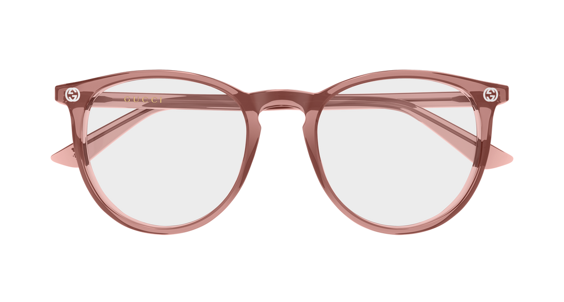 Lunettes de vue gucci gg0027o 022 rosa round/oval/panthos femenino taille 52mm - Vue détaillée