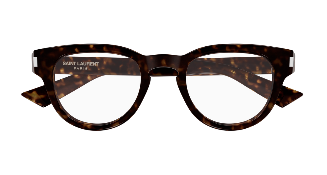 Gafas graduadas saint laurent sl 876 opt 002 havana round/oval/panthos masculino talla 48mm - Vista de detalle