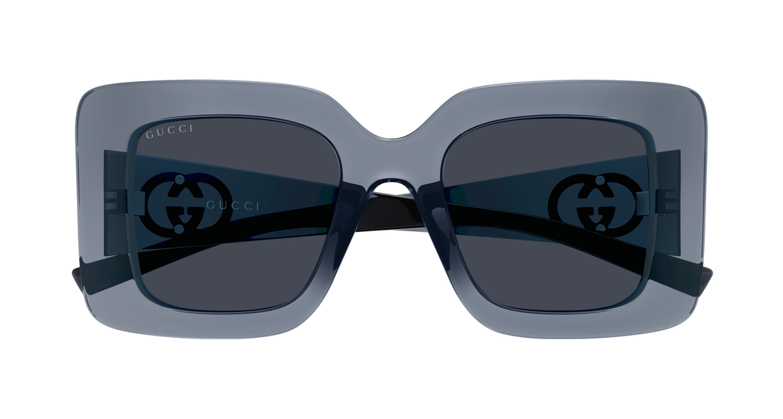 Sunglasses gucci gg2025s 003 gris rectangular / squared femenino size 49mm - Detailed view