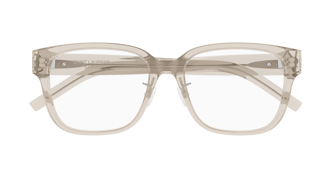 Prescription glasses saint laurent sl m165/f 004 beige cat eye femenino size 54mm - Detailed view