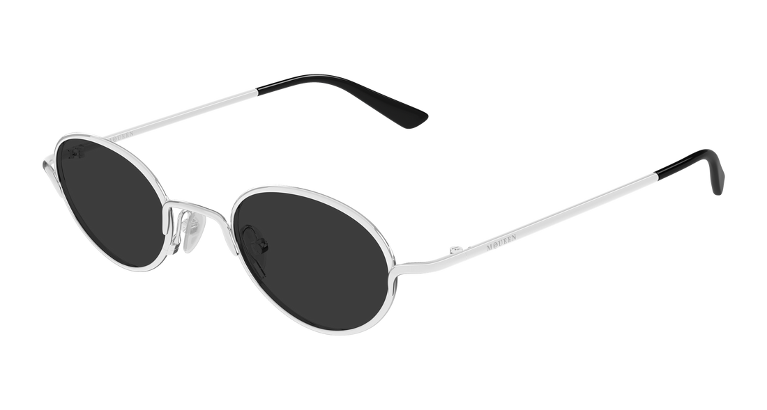 Solbriller alexander mcqueen am0562s 001 plateado round/oval/panthos unisex størrelse 46mm - Hovedvisning