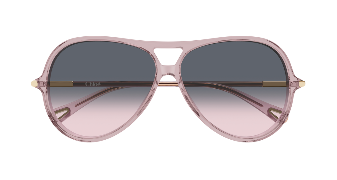Solbriller chloé ch0395s 005 rosa round/oval/panthos femenino størrelse 59mm - Detaljeret visning