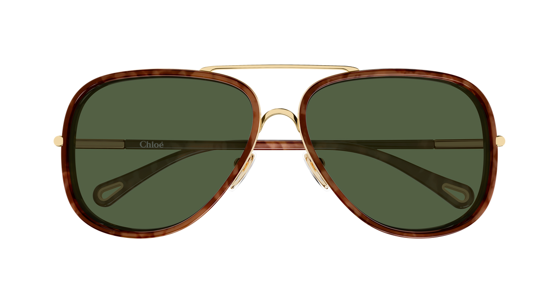 Lunettes de soleil chloé ch0382s 003 dorado pilot/navigator femenino taille 60mm - Vue détaillée