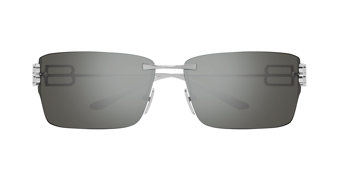 Sunčane naočale balenciaga bb0485sa 003 plateado rectangular / squared unisex veličina 76mm - Detaljni prikaz