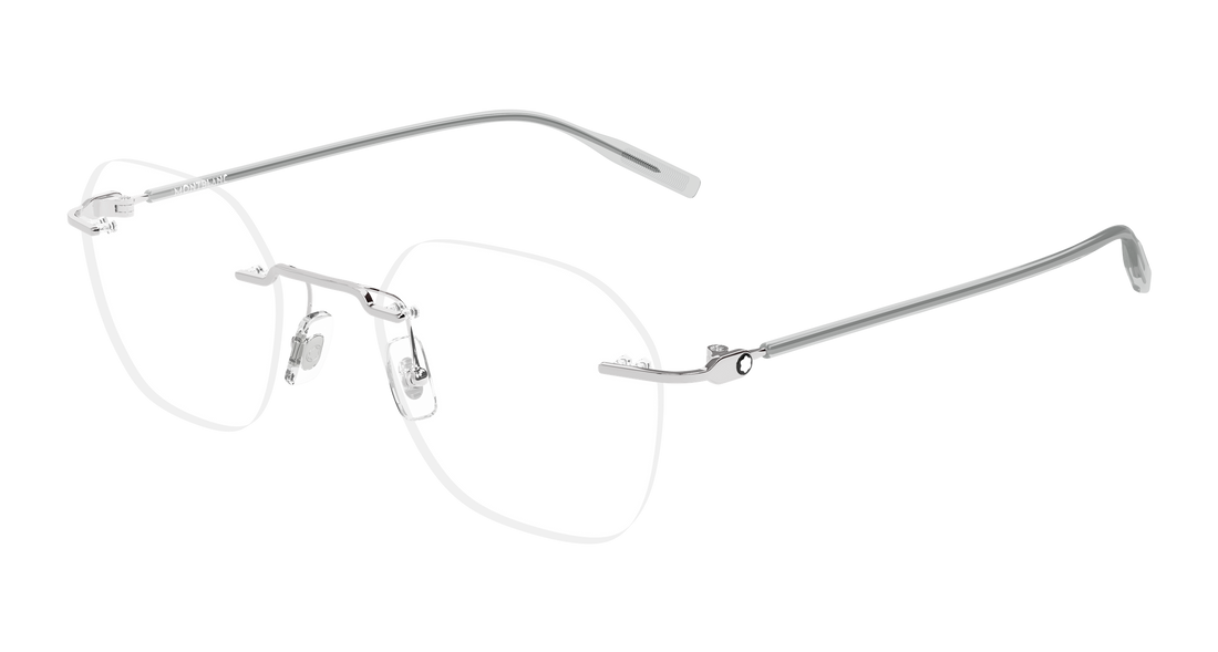 Dioptrijske naočale montblanc mb0471o 004 plateado round/oval/panthos masculino veličina 50mm - Glavni prikaz