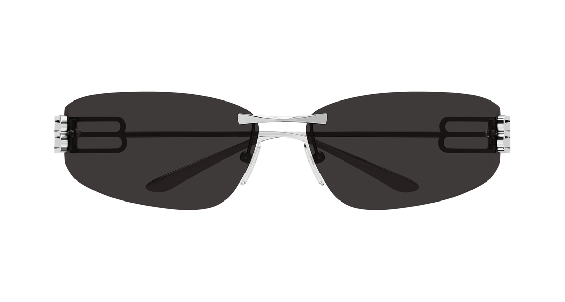 Gafas de sol balenciaga bb0484s 002 plateado cat eye femenino talla 76mm - Vista de detalle
