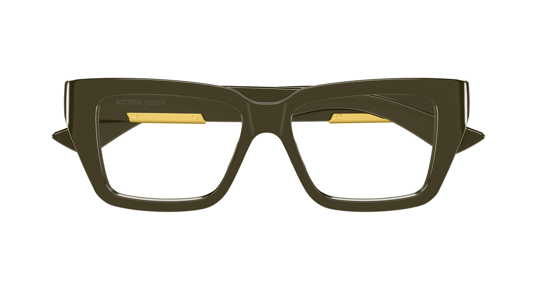 Occhiali da vista bottega veneta bv1455o 003 verde rectangular / squared femenino taglia 52mm - Vista dettagliata