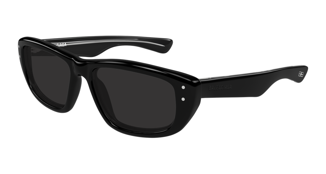 Solbriller balenciaga bb0520s 001 negro geometrical/directional masculino størrelse 55mm - Hovedvisning