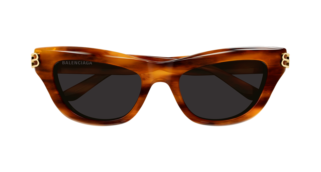 Solbriller balenciaga bb0430s 007 marron cat eye femenino størrelse 54mm - Detaljeret visning