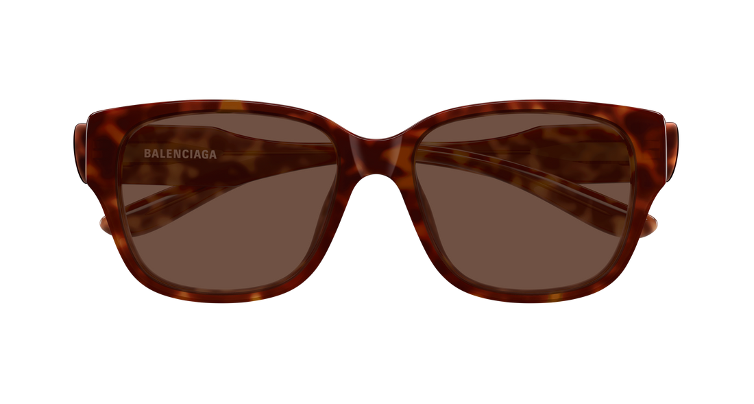 Solbriller balenciaga bb0512sk 002 havana rectangular / squared unisex størrelse 56mm - Detaljeret visning