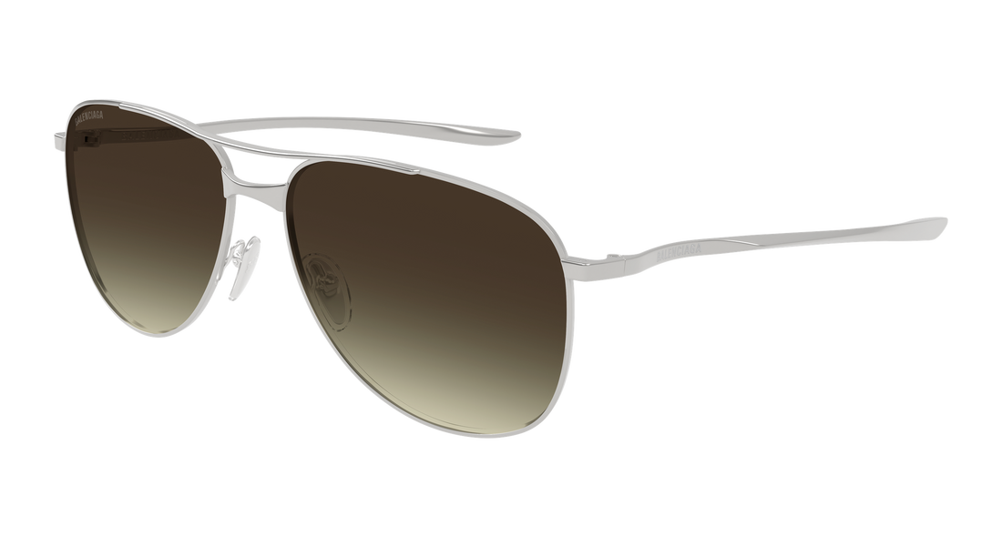Lunettes de soleil balenciaga bb0538s 002 plateado pilot/navigator masculino taille 62mm - Vue principale