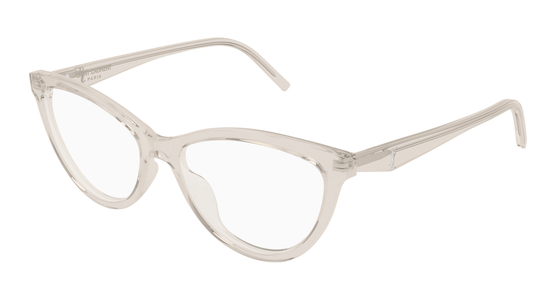 Okulary korekcyjne saint laurent sl m185 004 beige cat eye femenino rozmiar 55mm - Widok główny