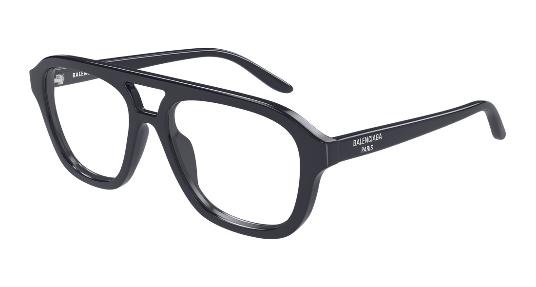 Glasögon balenciaga bb0529o 006 gris pilot/navigator masculino storlek 55mm - Huvudvy