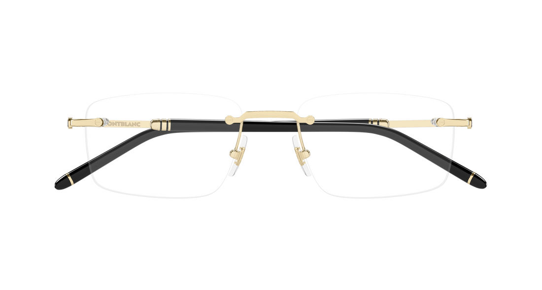 Brillen montblanc mb0480o 001 dorado rectangular / squared masculino größe 54mm - Detailansicht