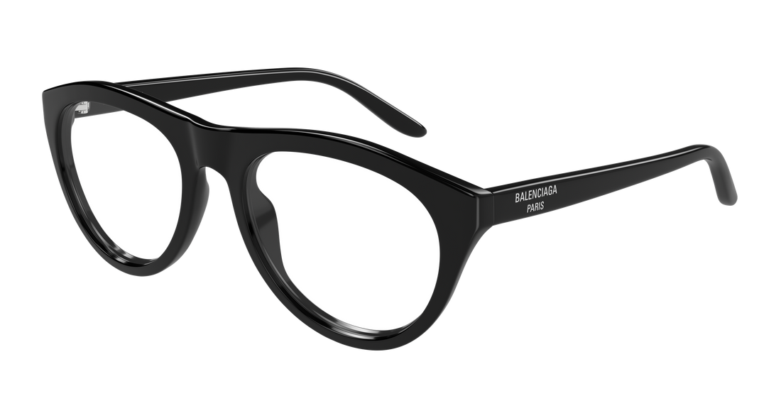 Glasögon balenciaga bb0533o 001 negro pilot/navigator unisex storlek 55mm - Huvudvy