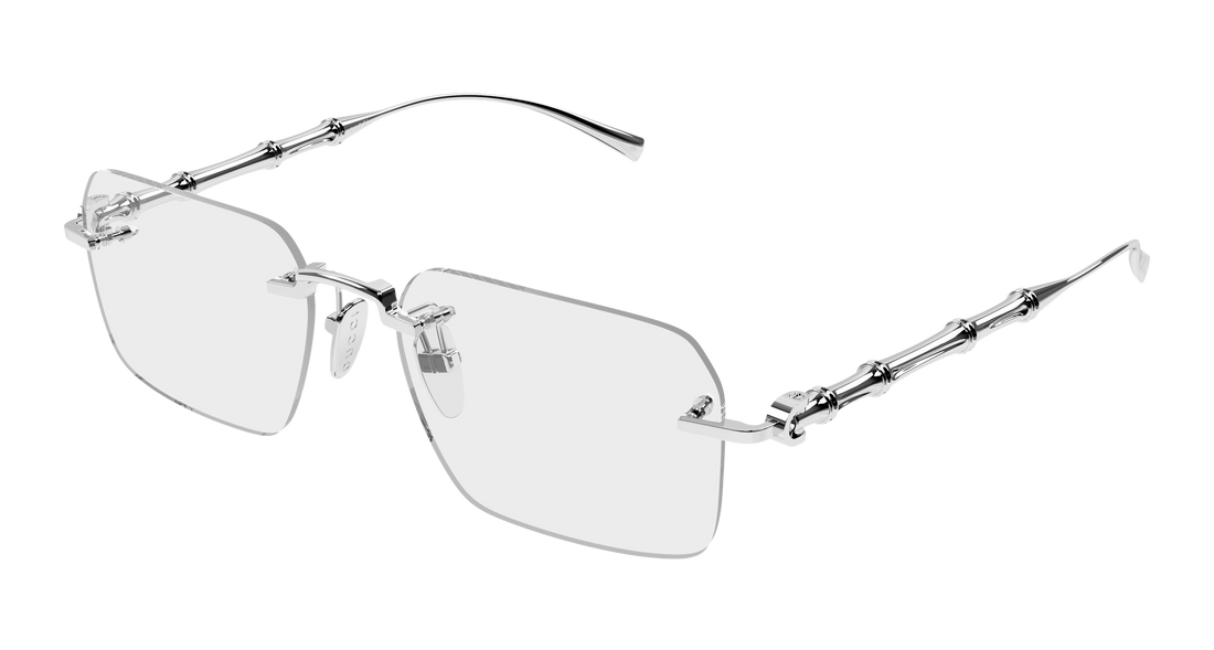Lunettes de vue gucci gg2154o 001 plateado rectangular / squared masculino taille 56mm - Vue principale