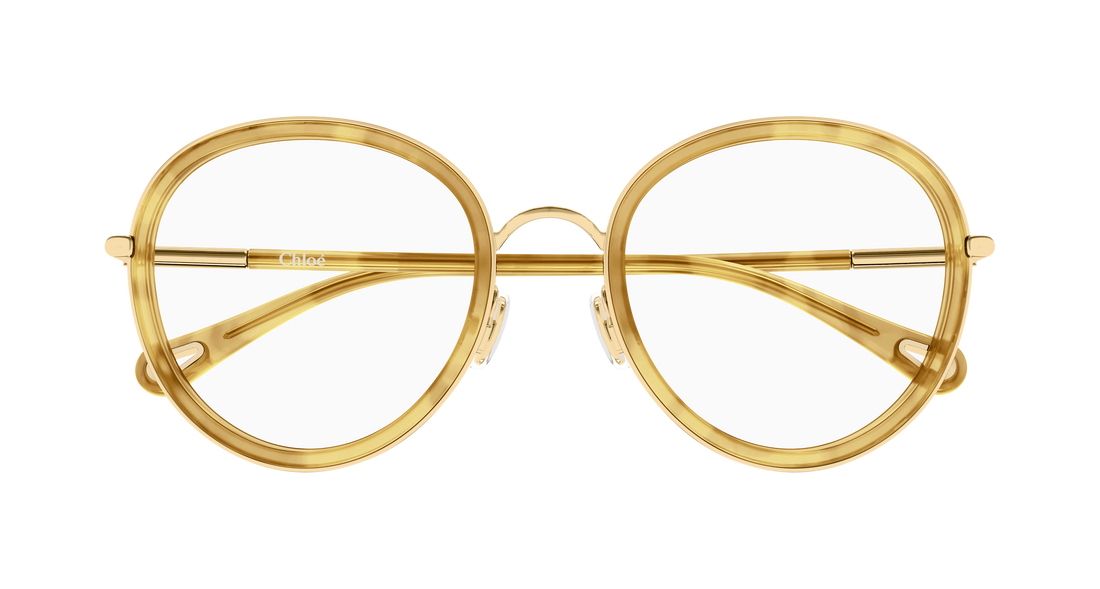 Briller chloé ch0374o 003 dorado round/oval/panthos femenino størrelse 53mm - Detaljeret visning