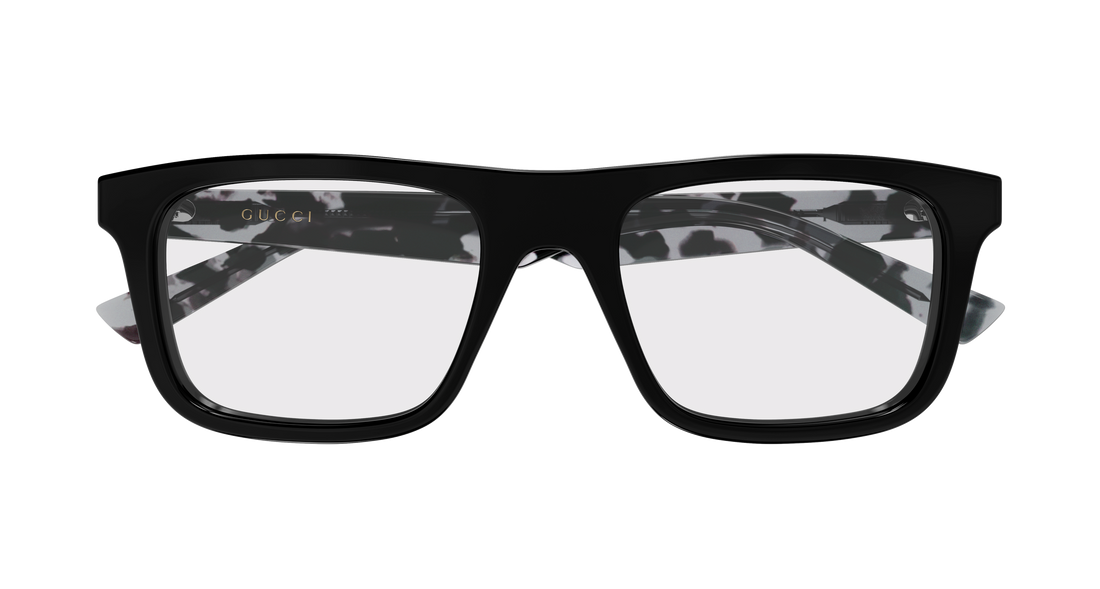 Occhiali da vista gucci gg2184o 004 negro rectangular / squared masculino taglia 52mm - Vista dettagliata