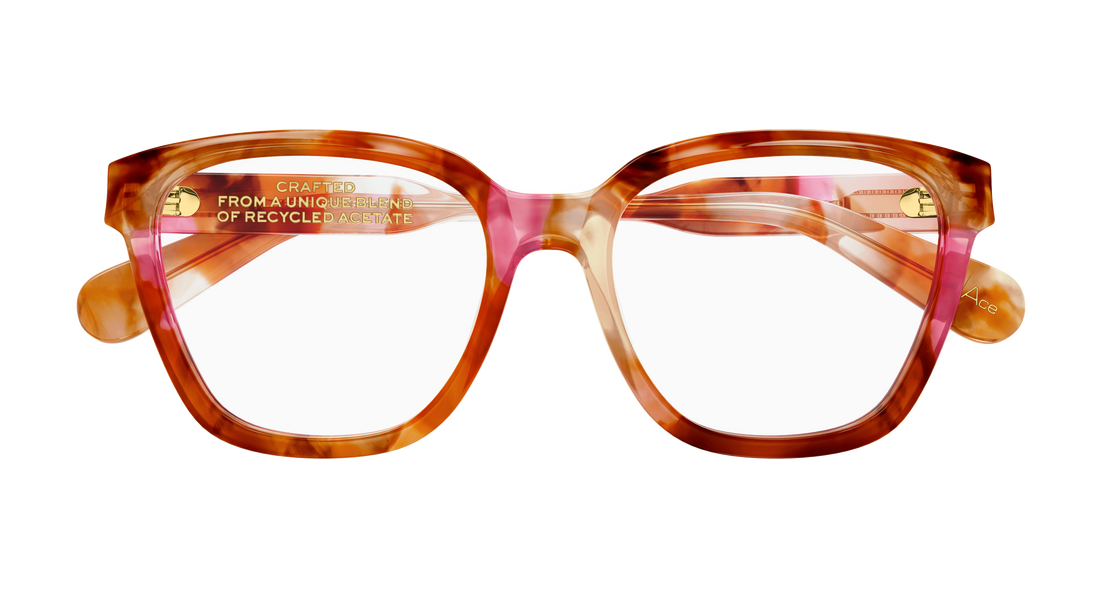 Occhiali da vista chloé ch0265o 008 havana round/oval/panthos femenino taglia 54mm - Vista dettagliata