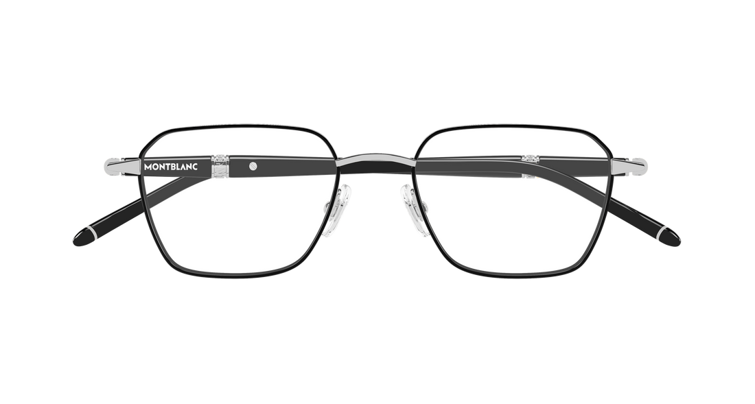 Prescription glasses montblanc mb0485o 002 plateado rectangular / squared masculino size 51mm - Detailed view