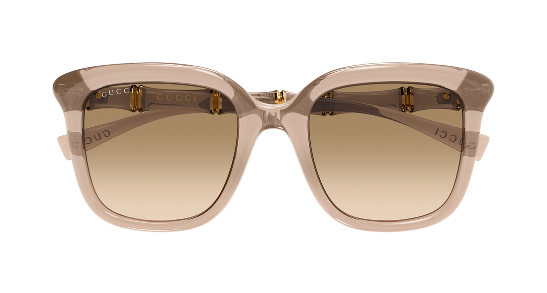 Sunglasses gucci gg2058s 004 marron rectangular / squared femenino size 52mm - Detailed view