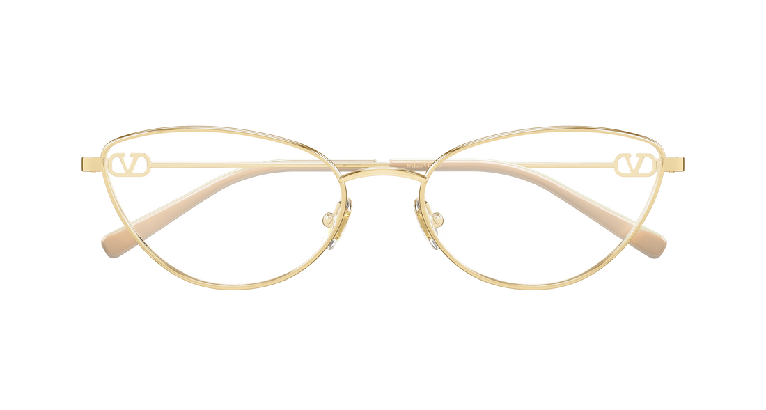 Lunettes de vue valentino vg0029o 001 dorado cat eye femenino taille 56mm - Vue détaillée