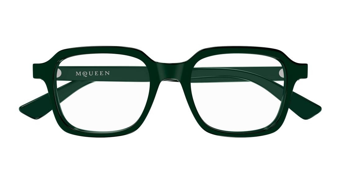 Brillen alexander mcqueen am0572o 003 verde rectangular / squared unisex größe 50mm - Detailansicht