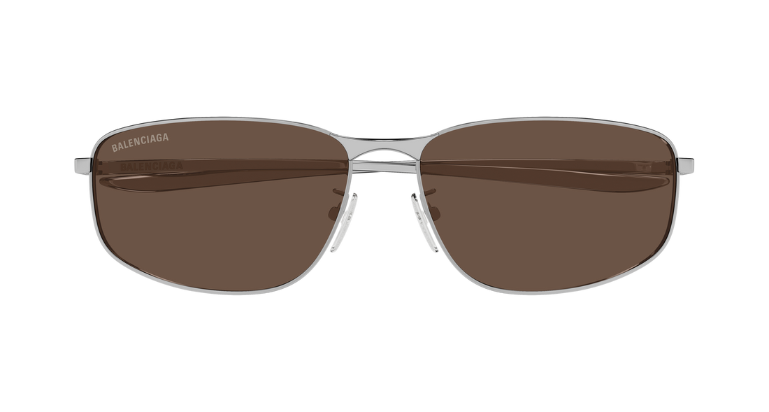 Solbriller balenciaga bb0494sa 002 plateado rectangular / squared masculino størrelse 61mm - Detaljeret visning