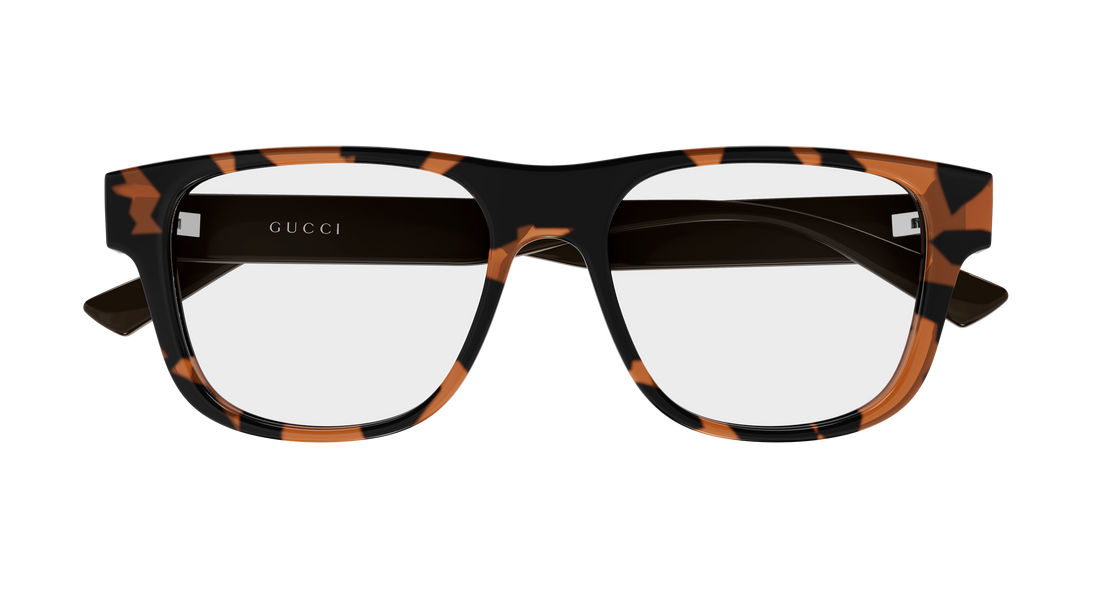 Occhiali da vista gucci gg2086o 007 havana rectangular / squared masculino taglia 55mm - Vista dettagliata