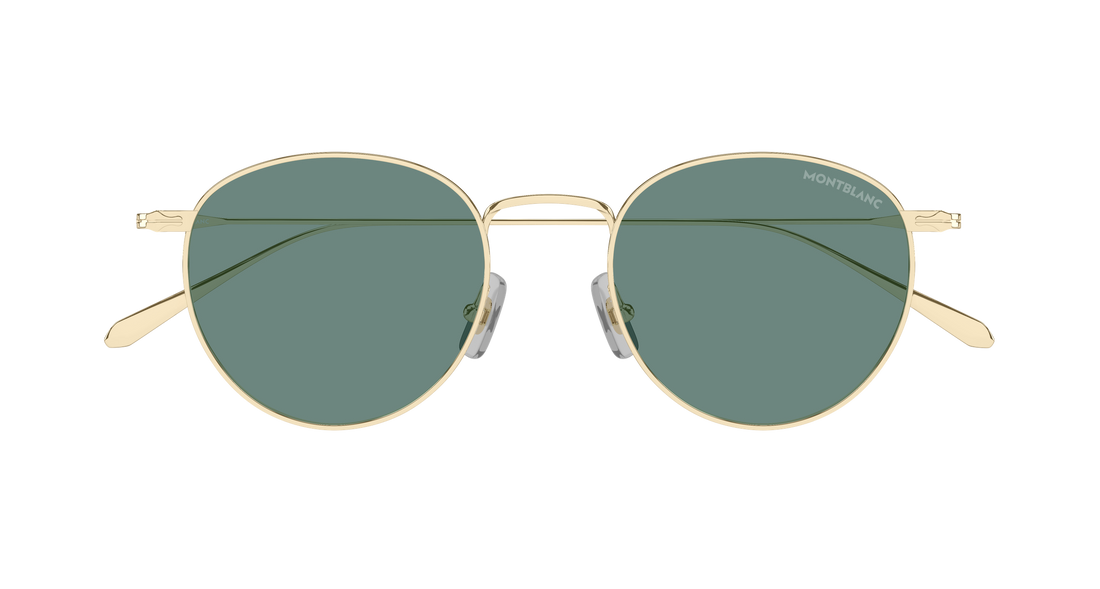 Occhiali da sole montblanc mb0473s 004 dorado round/oval/panthos masculino taglia 50mm - Vista dettagliata