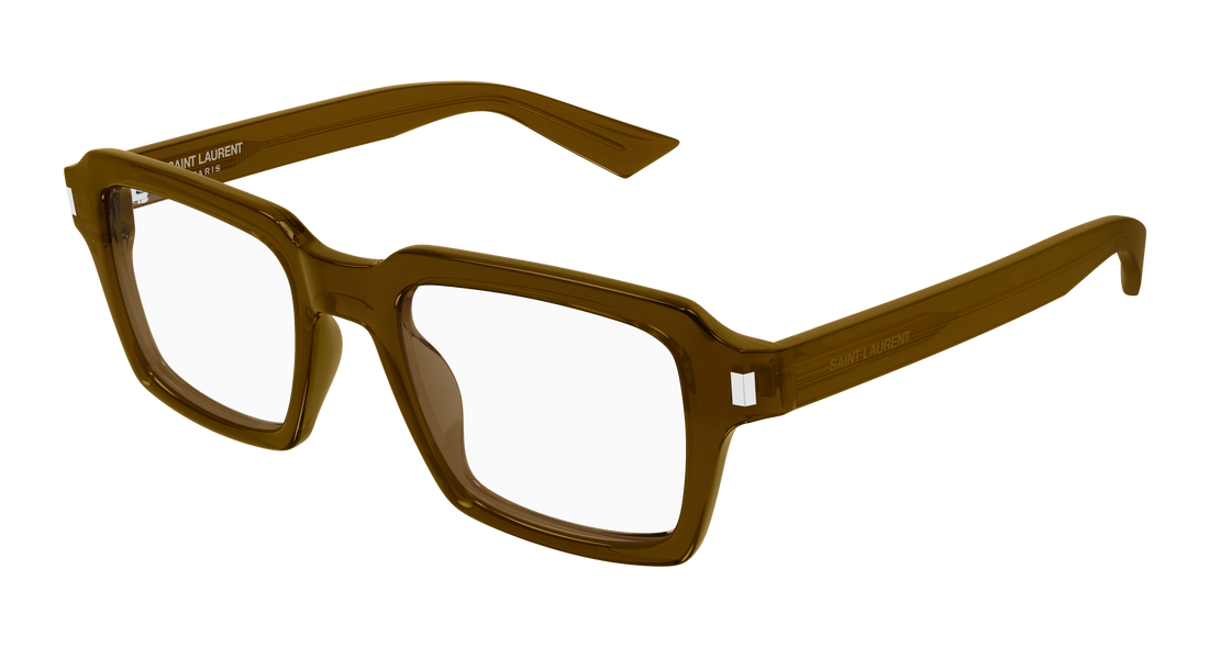 Lunettes de vue saint laurent sl 947 opt 003 marron rectangular / squared masculino taille 50mm - Vue principale