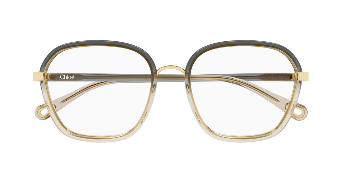 Óculos graduados chloé ch0309o 005 gris rectangular / squared femenino tamanho 54mm - Vista de detalhe