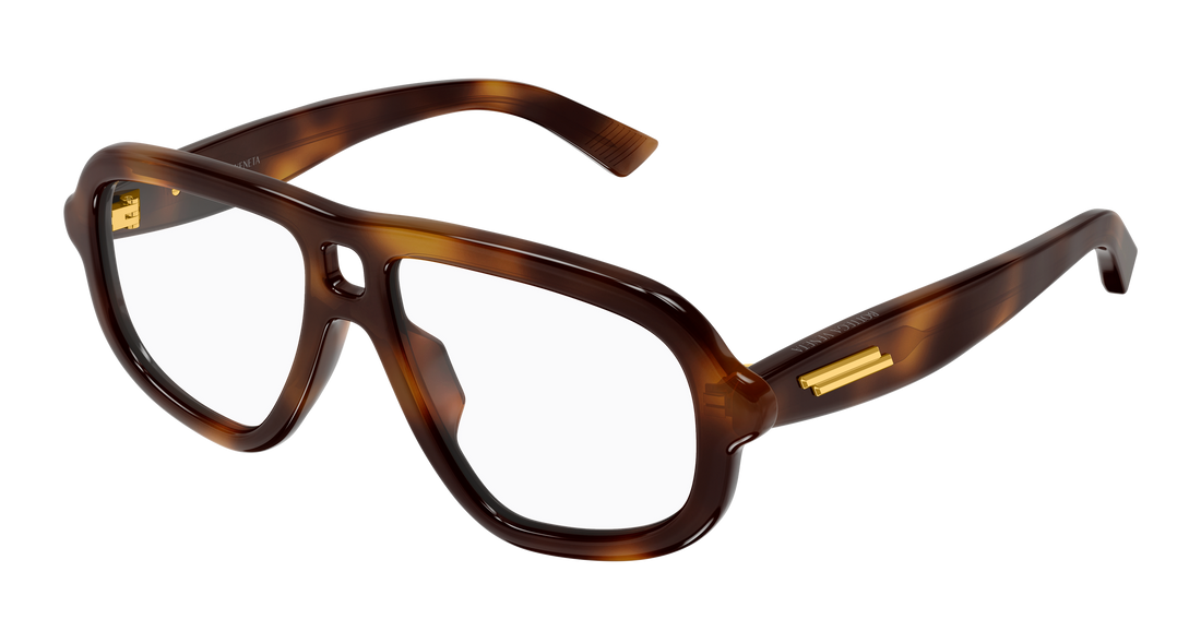 Okulary korekcyjne bottega veneta bv1495o 002 havana pilot/navigator unisex rozmiar 53mm - Widok główny