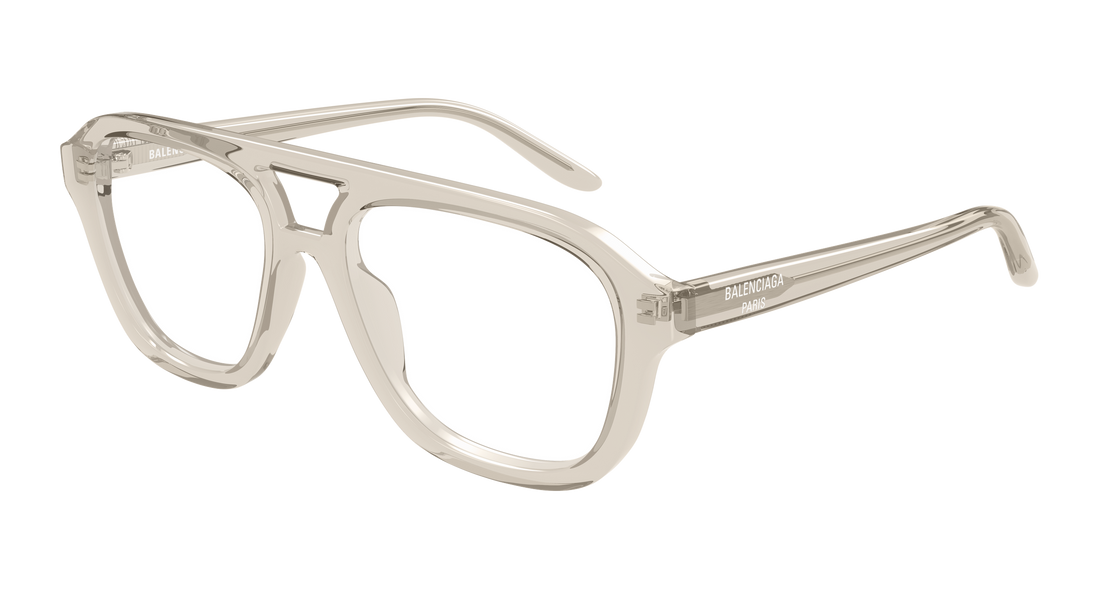 Briller balenciaga bb0529o 003 beige pilot/navigator masculino størrelse 55mm - Hovedvisning