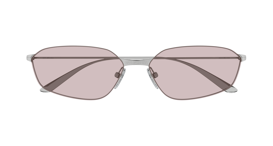 Lunettes de soleil balenciaga bb0412s 006 plateado geometrical/directional unisex taille 62mm - Vue détaillée