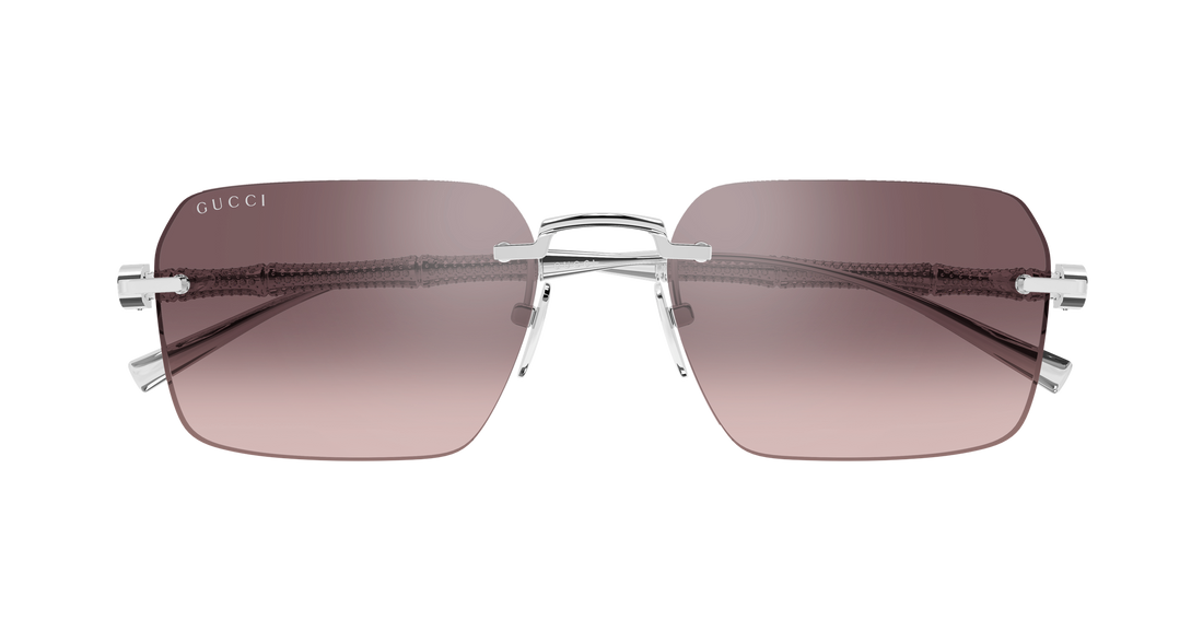 Sunglasses gucci gg2154s 005 plateado rectangular / squared masculino size 56mm - Detailed view