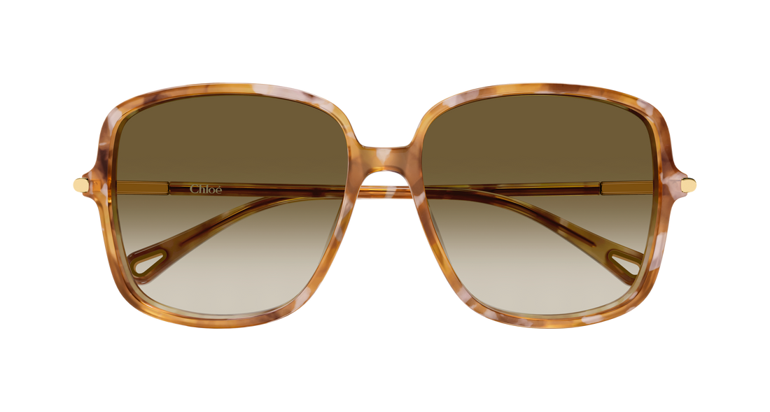 Solbriller chloé ch0396s 003 havana rectangular / squared femenino størrelse 57mm - Detaljeret visning